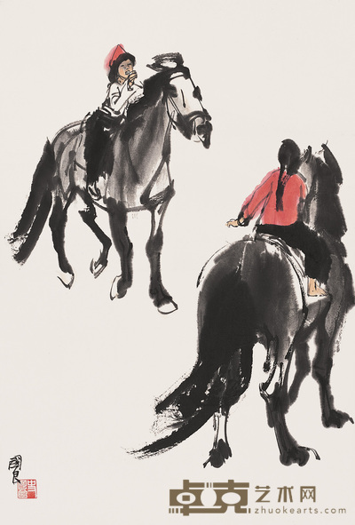 史国良 人物 镜心 68×46cm