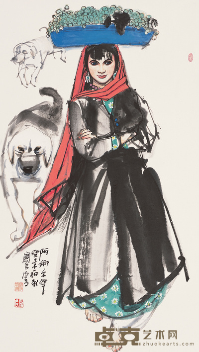 史国良 2003年作 阿娜尔罕 镜心 97×55.5cm