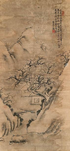 王三锡 1744年作 山水 屏轴