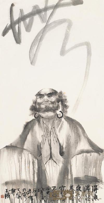 谢天成 庚午（1990）年作 镜心 128×66cm