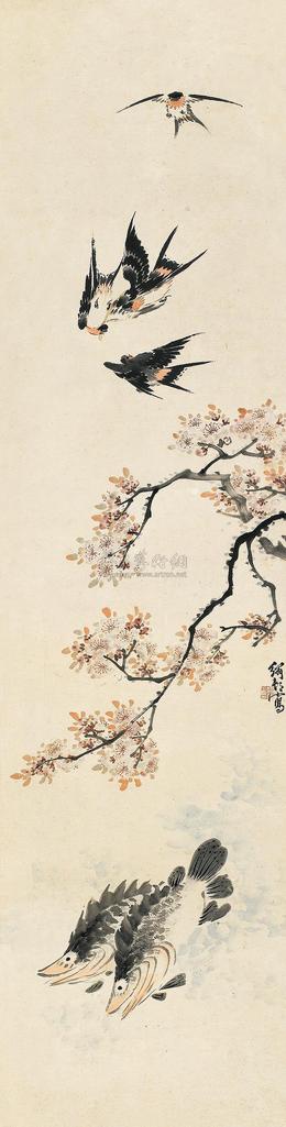 孟毓梓 沉鱼飞燕 立轴
