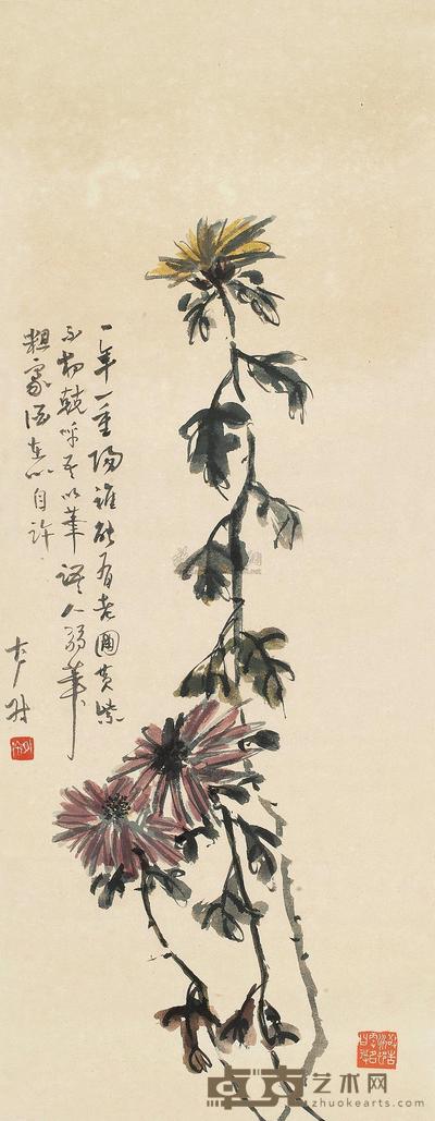 易孺 菊花 立轴 