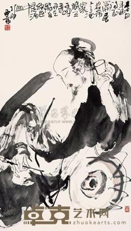 王西京 1987年作  李白诗意图 镜心 82×47cm