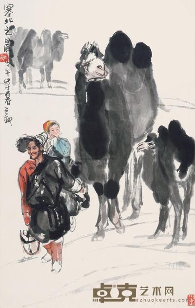 华其敏 1978年作 塞北之晨 立轴 69.5×43cm