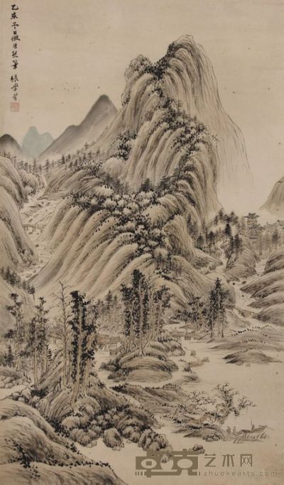 张学曾山水立轴 67×38