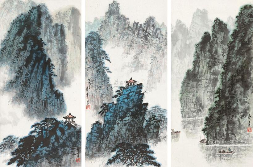 张彦青 山水 立轴