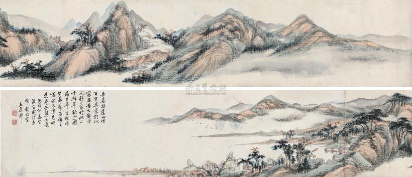 王原祁 1706年作 山水 手卷