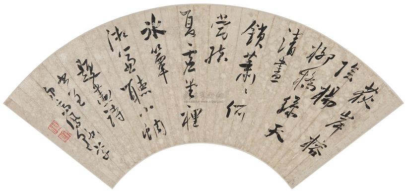 高凤翰 行书七言诗 镜心