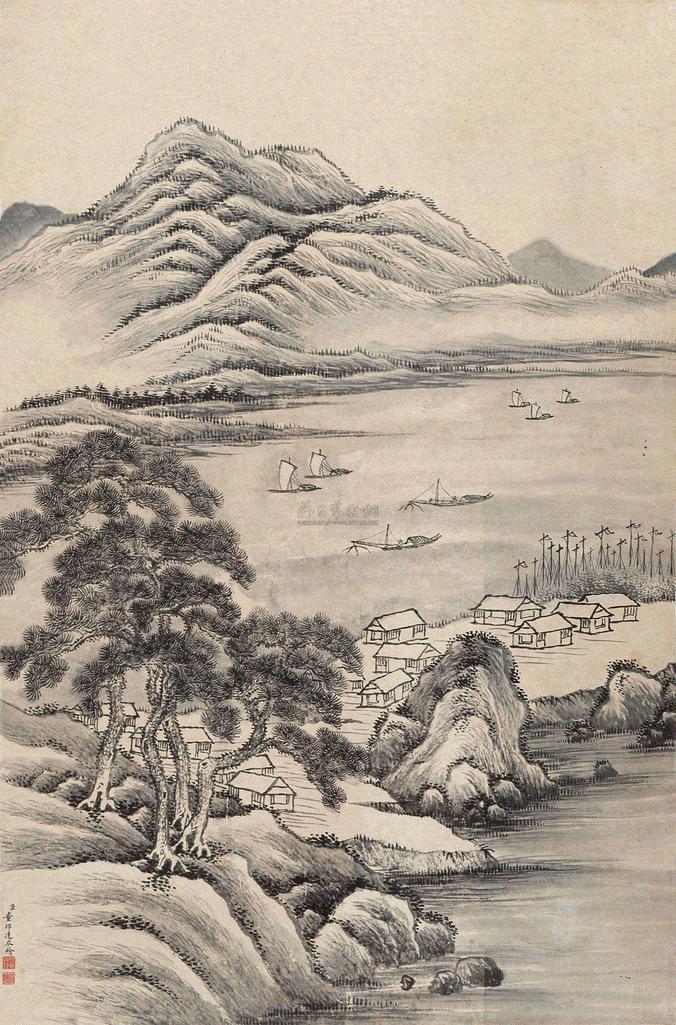 董邦达 渔隐图 立轴