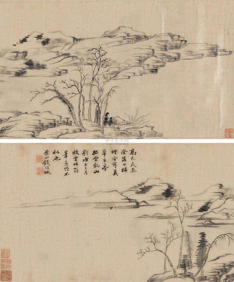 钱维城 1768年作 山水 横幅