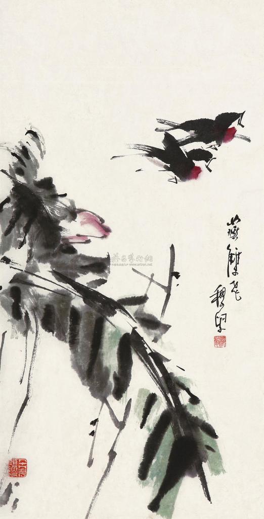 黄稷堂 燕双飞 立轴