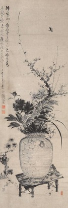 钱载 1742年作 花卉 镜心