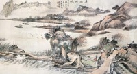 姜筠 1914年作 远浦归帆 镜心