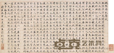 谭嗣同 1896年作 行书 镜心 35×63cm
