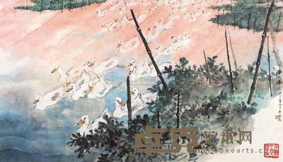 张辛稼 浴日扬波 镜片 87×148cm