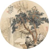 吴榖祥 辛卯（1891）年作 松阴亭古 镜框