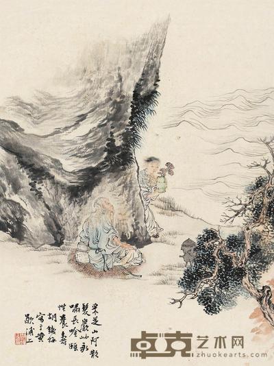 胡铁梅 灵芝仙草 立轴 44×32.5cm