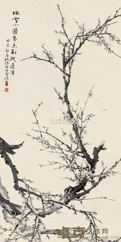 孙雪泥 癸未（1943）年作 梅花 立轴 122×61cm
