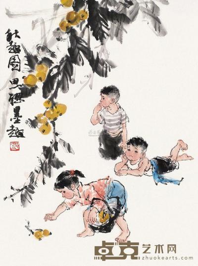 周思聪 秋趣图 立轴 68.5×51cm