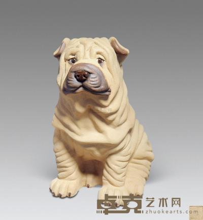 葛军 沙皮狗周雕塑 19×15cm