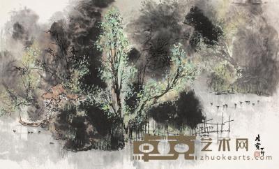 王维宝 丁卯（1987）年作 湖光春色 镜片 50×82cm