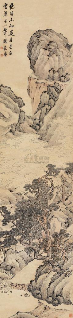 顾鹤庆 深林绝顶 立轴