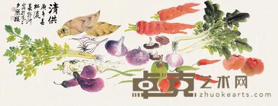 吴野洲 庚午（1990）年作 清供图 镜心 52×134.5cm