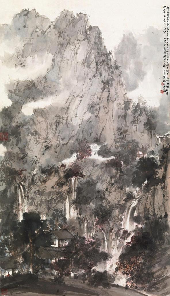 傅抱石 乙酉1945年作 林泉高寄 立轴