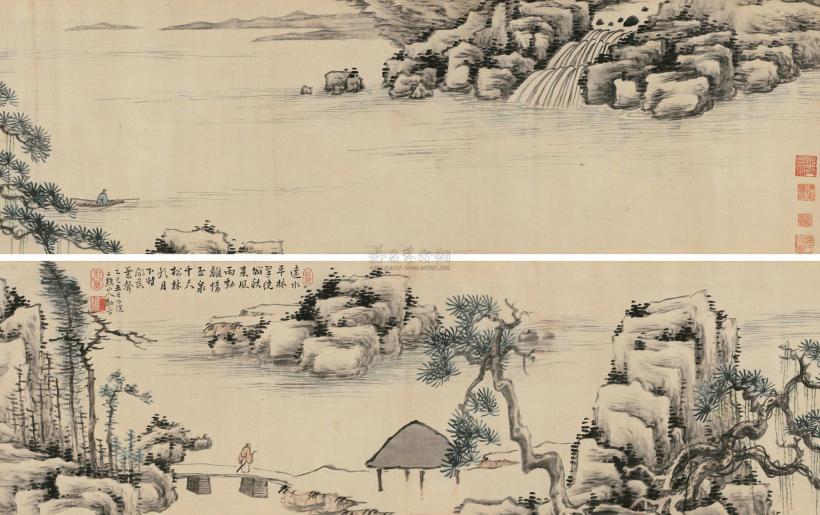 黎简 乙巳（1785年）作 秋江垂钓 手卷