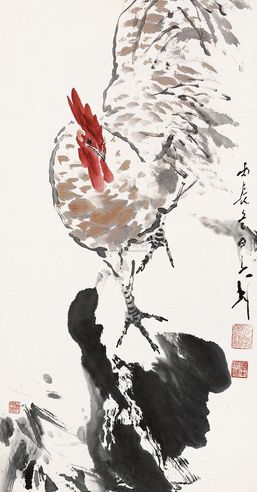 王子武 雄鸡报晓 镜片