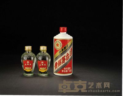 1985年五星牌贵州茅台酒（地方国营）1瓶，80年代中期五粮液2瓶 
