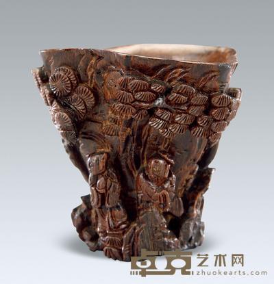 清早 携琴访友酒杯 高6cm；重48g