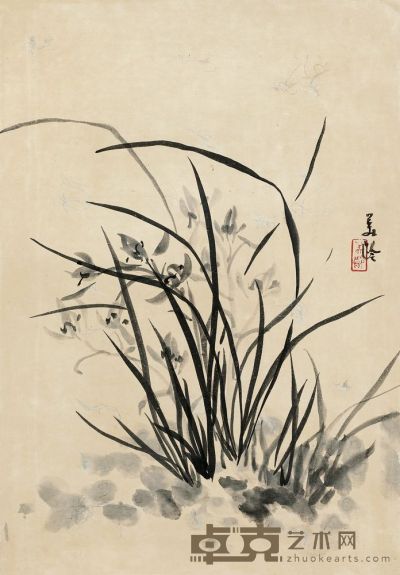 宋美龄 幽谷畹香 镜片 48.5×34cm