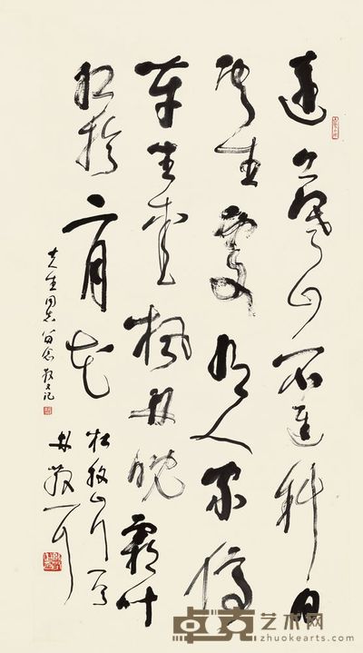 林散之 草书“杜牧诗” 立轴 138×68cm