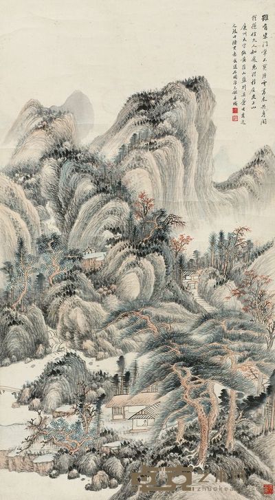 张石园 仿黄鹤山樵笔意 立轴 105×54cm
