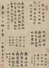 刘墉（古） 1797年作 临书六则 镜片