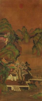 赵伯驹 山水 设色绢本 立轴