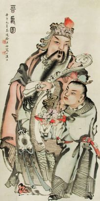 徐源舫 人物 设色纸本 立轴