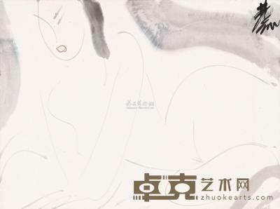 林风眠 1940年代作 裸女 27×36cm