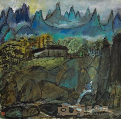 林风眠 1986年作 风景 67.5×67.5cm