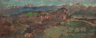 徐悲鸿 1940年作 喜马拉雅山全景 37×93.5cm