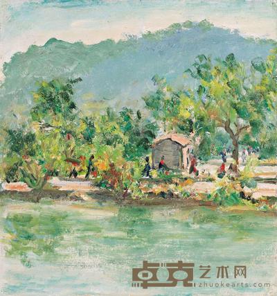 林达川 春水绿 27.3×26cm