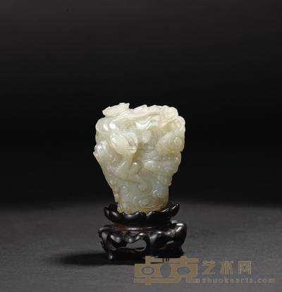 元 白玉螭龙炉顶 6×5×3.5cm