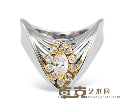 翁淳氏设计 钻石PT900铂金戒指 