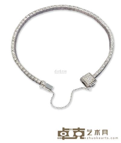 钻石18K白金手链