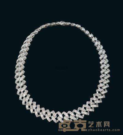 钻石18K白金项链