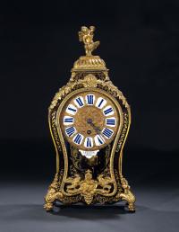 法国十九世纪 玳瑁镶嵌鎏金布勒钟
