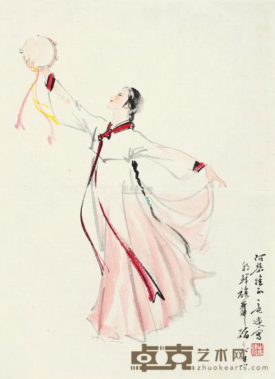 杨之光 舞蹈人物 镜心 45×32.5cm