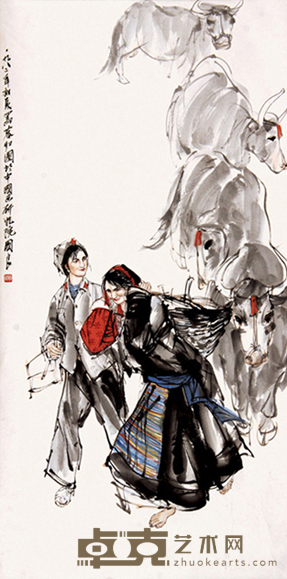 史国良 《人物》 立轴 130×65cm