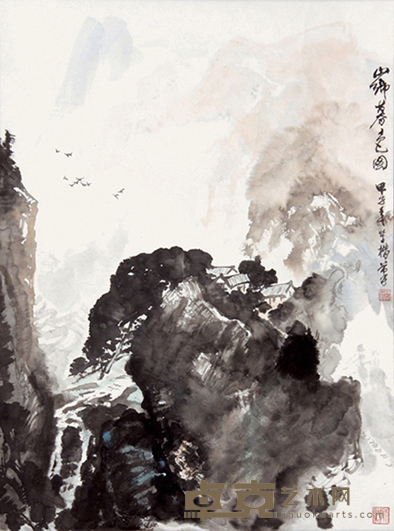 谭学楷 《山水》 片 90 ×67 cm